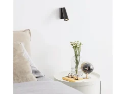 Ideal Lux Aplique Para Pared-PIPE Lámpara de lectura orientable de pared negra 3000K Blanco