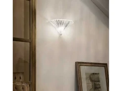 Ideal Lux Aplique Para Pared-Santa - 1 encendedor de pared grande para interiores claro con vidrio, E14 Transparente