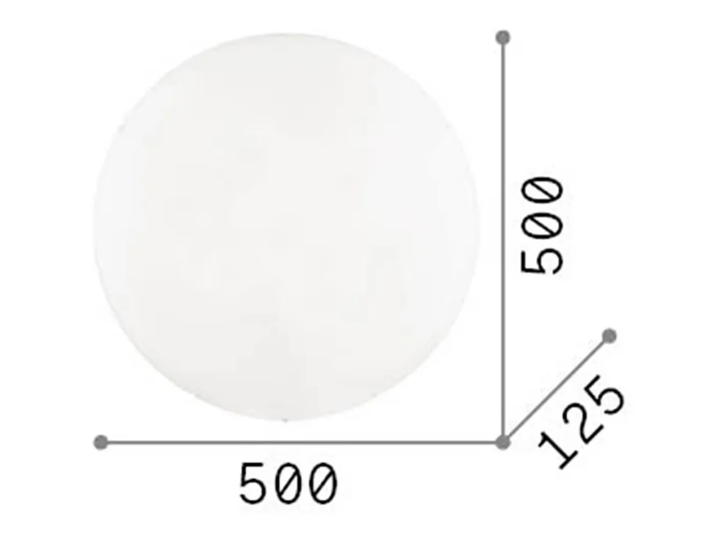 Ideal Lux Plafón-Simply - Plafón de techo grande de 4 luces , E27 Blanco