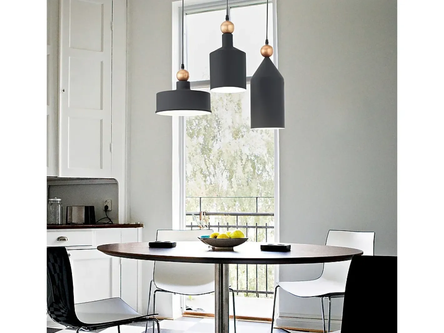 Best Ideal Lux Triade - 1 luz colgante de techo tipo domo Negro