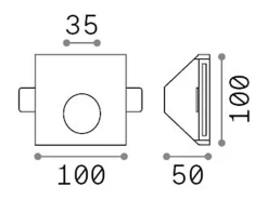 Ideal Lux WALKY-3 - Aplique empotrable de pared interior empotrable de yeso LED integrado 1 luz 3000K Blanco Best