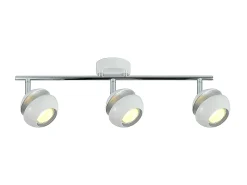 AKUNADECOR Iluminacion Moderna Para Baño Regleta Beethoven 3 Focos /plata Blanco Sale