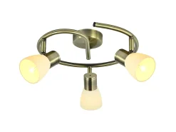 Online AKUNADECOR Iluminacion Para Baño Plafon Cholo 3 Focos Cuero Dorado