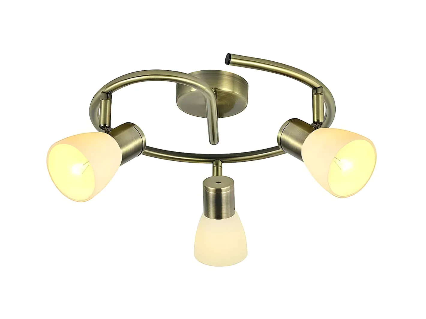 Online AKUNADECOR Iluminacion Para Baño Plafon Cholo 3 Focos Cuero Dorado