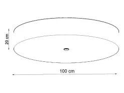 Outlet Sollux Lighting Incasso Cilindrica Bianco 100cm E27 Plafón cilíndrico 100cm E27 Blanco