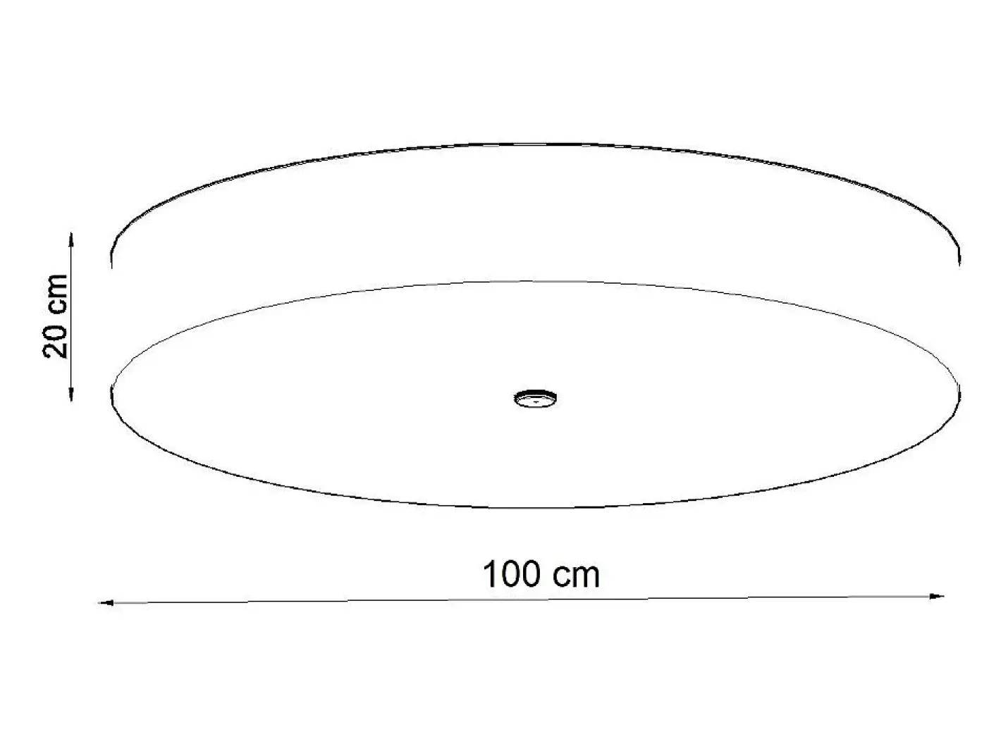Outlet Sollux Lighting Incasso Cilindrica Bianco 100cm E27 Plafón cilíndrico 100cm E27 Blanco