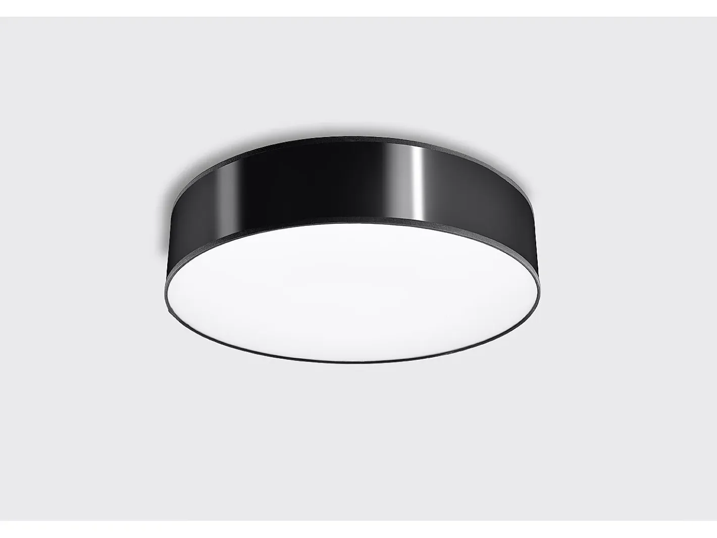 Sollux Lighting Incasso cilindrico nero 25cm E27 Plafón cilíndrico 25cm E27 Negro New