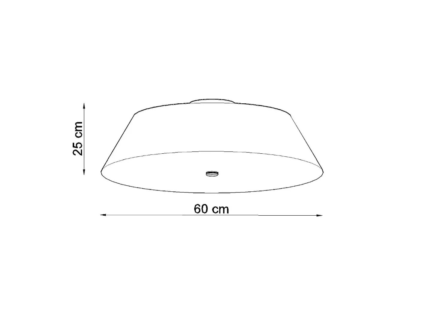 Sollux Lighting Plafón-Incasso Cilindrico Nero 60cm E27 Plafón cilíndrico 60cm E27 Negro