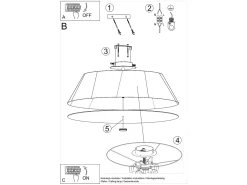 Sollux Lighting Plafón-Incasso Cilindrico Nero 60cm E27 Plafón cilíndrico 60cm E27 Negro