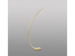 New Iole Lámpara de pie regulable LED 30W luz cálida 3000K - Lámpara de pie en color oro cepillado, diseño moderno en aluminio, IP20 Dorado