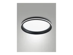Aplique Para Pared-Isy - Fabas Luce Lámpara de techo LED de aluminio - LED integrado 42W IP20 Negro