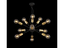 Maytoni Jackson Lámpara Colgante de Techo Negra, 12 Luces, E27 Negro Clearance
