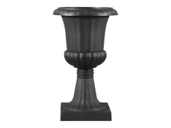Sale Jardiner Urna de Plástico SucceBuy, 25 x 42 cm, Maceta Clásica, Lote de 2, para Interior, Exterior, Boda, Fiestas, Eventos, Escenario, Entradas, Negro