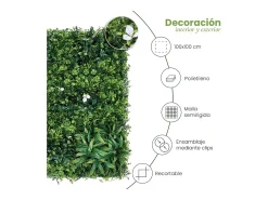 NORTENE Planta Artificial-Jardín vertical forest 100x100 cm 100X100 CM Verde