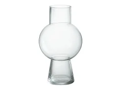 J-Line Jarrón-Jarrón bola de cristal 17,5x17,5x31 cm Transparente