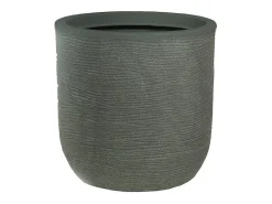 Clearance Jarrón cilíndrico de resina Raffaello de 35x34 cm para plantas de interior y exterior Verde