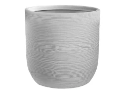 Online Jarrón cilíndrico de resina Raffaello Bianco de 35x34 cm para plantas de interior y exterior Blanco