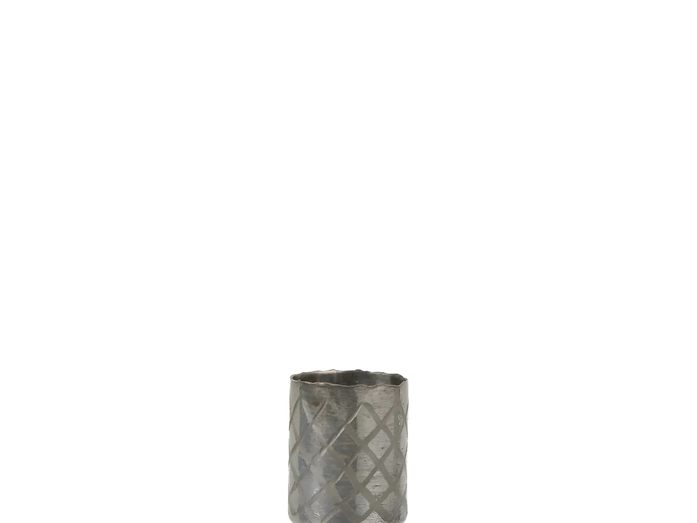 Clearance J-Line Jarrón cilíndrico de vidrio 13x13x15 cm Gris
