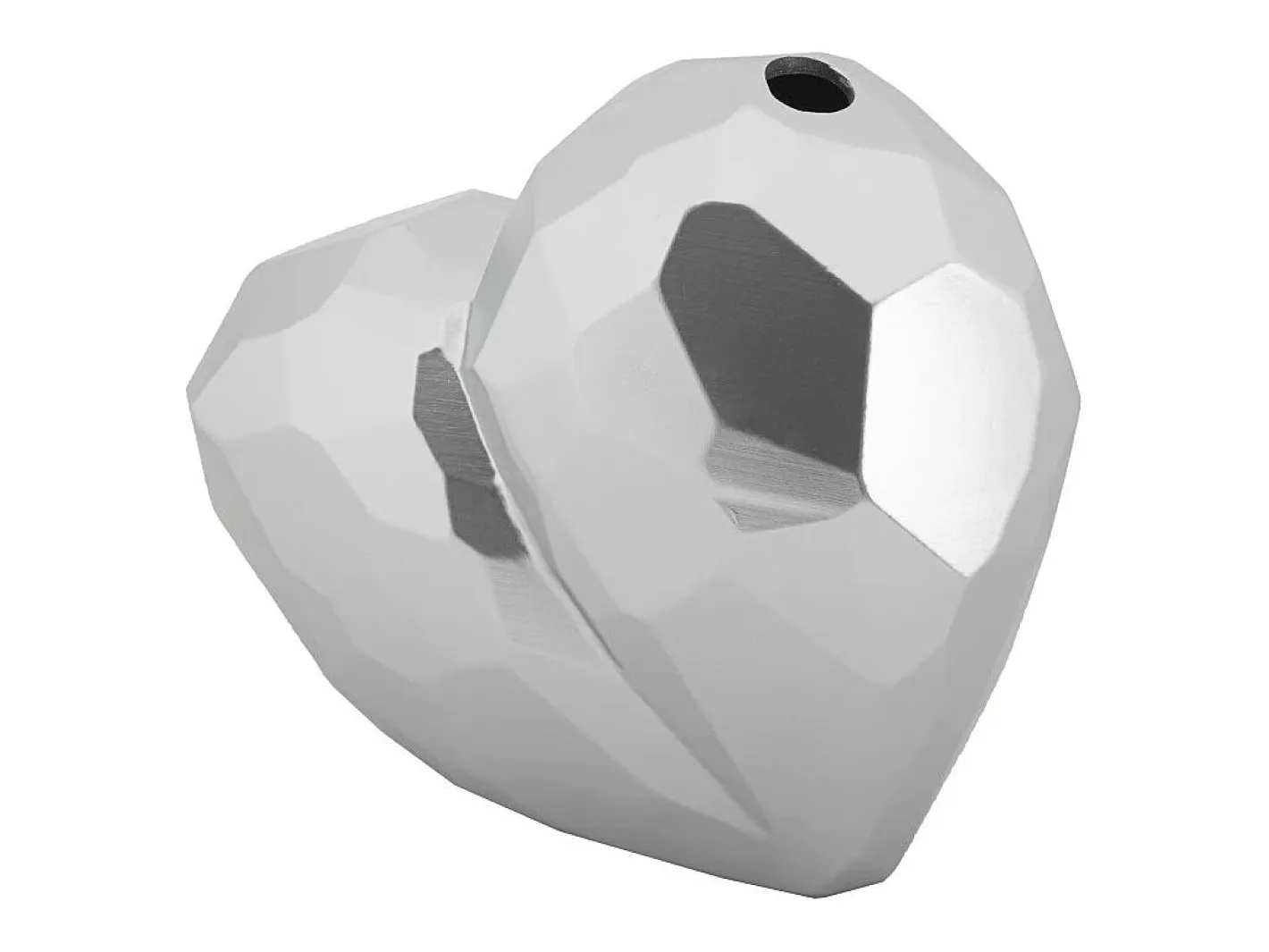 Jarrón corazón de resina plateada 19x9x18 cm Plateado Sale