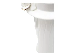 Jarrón-Jarrón de cerámica blanca con cara de mujer 15x13,3x23,5 cm Blanco