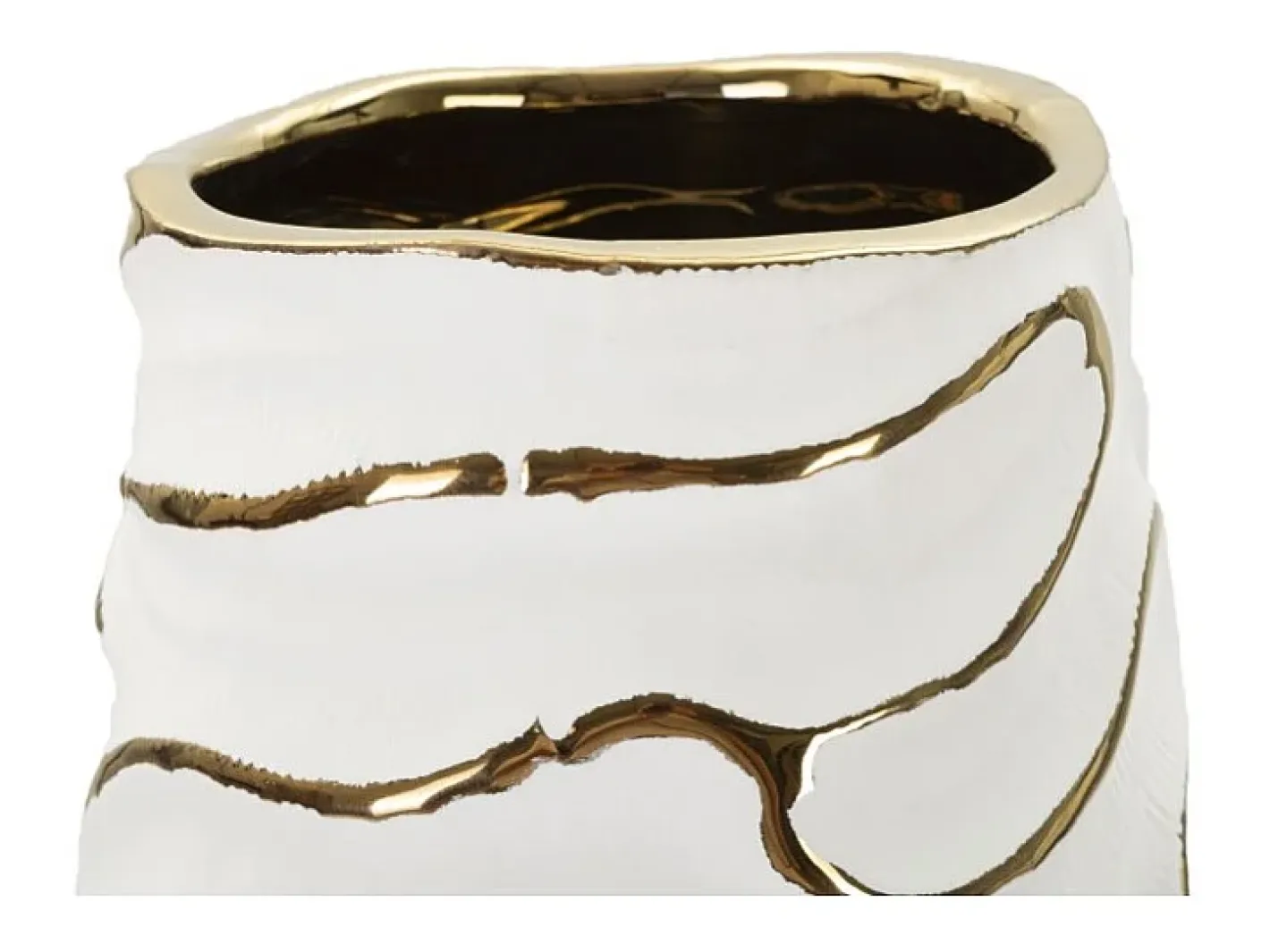 Jarrón-Jarrón de cerámica blanca 14,5x39,5 cm Blanco