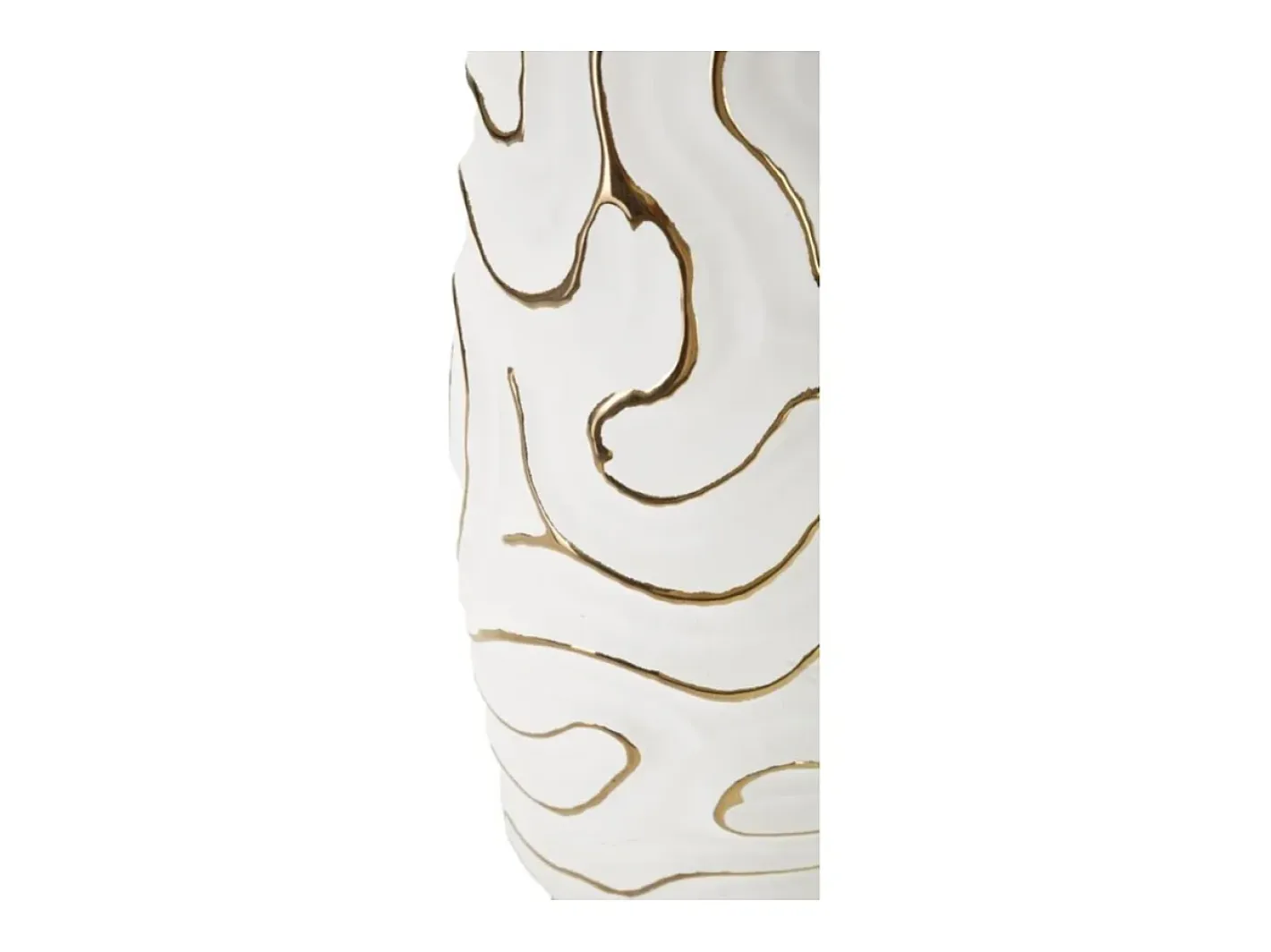 Jarrón-Jarrón de cerámica blanca 14,5x39,5 cm Blanco