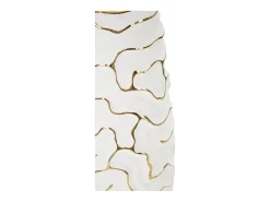 Jarrón-Jarrón de cerámica blanca 12x29,5 cm Blanco