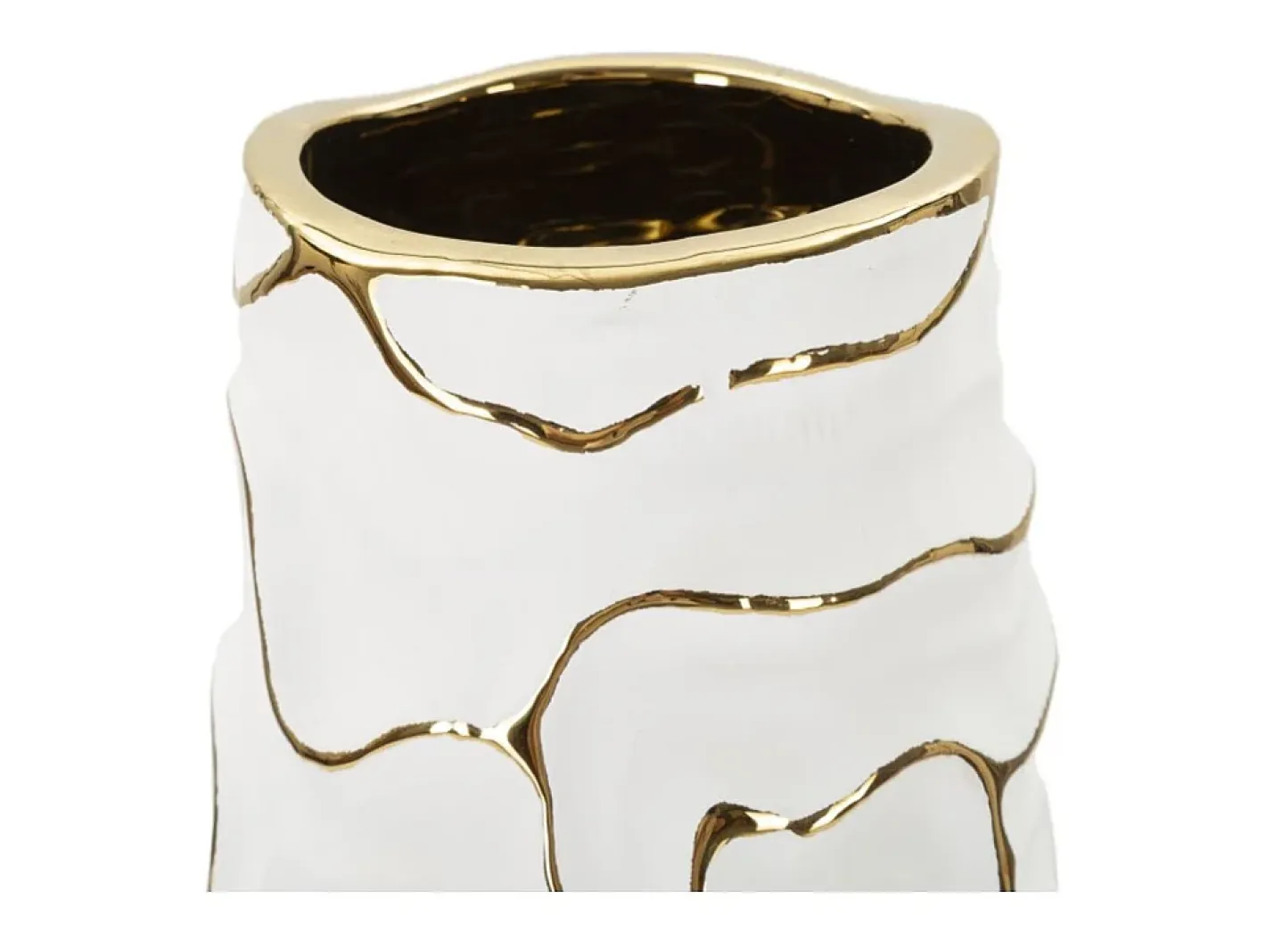 Jarrón-Jarrón de cerámica blanca 12x29,5 cm Blanco
