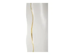 Jarrón de cerámica blanca 16x8x40 cm Blanco Clearance