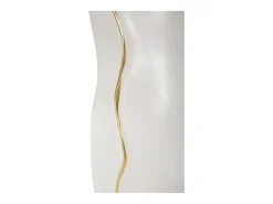 Jarrón de cerámica blanca 19,5x10x50 cm Blanco Sale