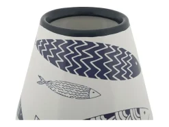 Jarrón de cerámica con forma de pez 14x34 cm Blanco Discount