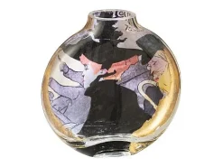 J-Line Jarrón-Jarrón de cerámica 14.5x4x15 cm "Les Chartistes Inspired by Divan Japonais Small" Multicolor