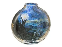 J-Line Jarrón de cerámica 14.5x4x15 cm "Les Chartistes Inspirado por la Noche Estrellada" Multicolor Discount