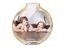 J-Line Jarrón-Jarrón de cerámica 24.5x5x25 cm "Les Chartistes Inspirado por los Dos Querubines Grande" Multicolor