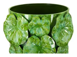 Jarrón-Jarrón de concha de metal 18x17,5x46 Verde