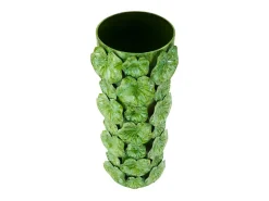 Jarrón-Jarrón de concha de metal 18x17,5x46 Verde