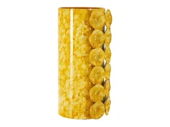 Jarrón-Jarrón de concha de metal 16x15x33 Amarillo