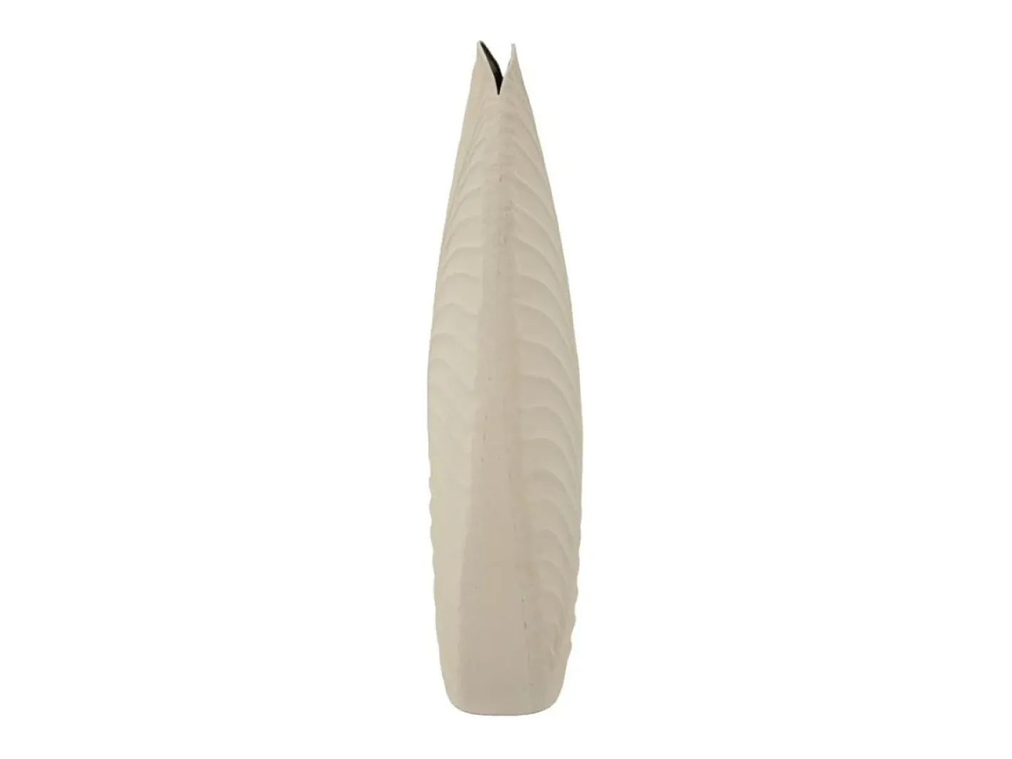 Jarrón de metal , 31 x 13 x 53,5 cm Beige Outlet