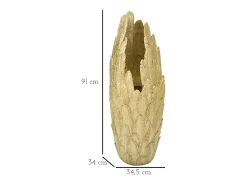 Jarrón de plumas cm 34.5X34X91 Dorado