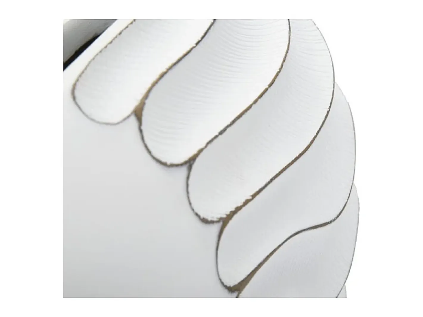 Jarrón-Jarrón de resina blanca 34x11,5x24,5 cm Blanco