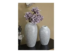 Jarrón de resina 21x43 cm Blanco Outlet