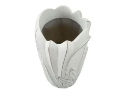 New Jarrón de resina 29x48 cm Blanco
