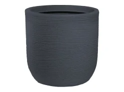 Jarrón de resina de interior y exterior para plantas cilíndricas de diseño d.35x34h Raffaello Grigio Gris Clearance