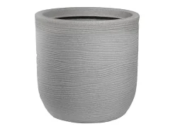 Jarrón de resina de interior y exterior para plantas cilíndricas de diseño d.35x34h Raffaello Beige Best