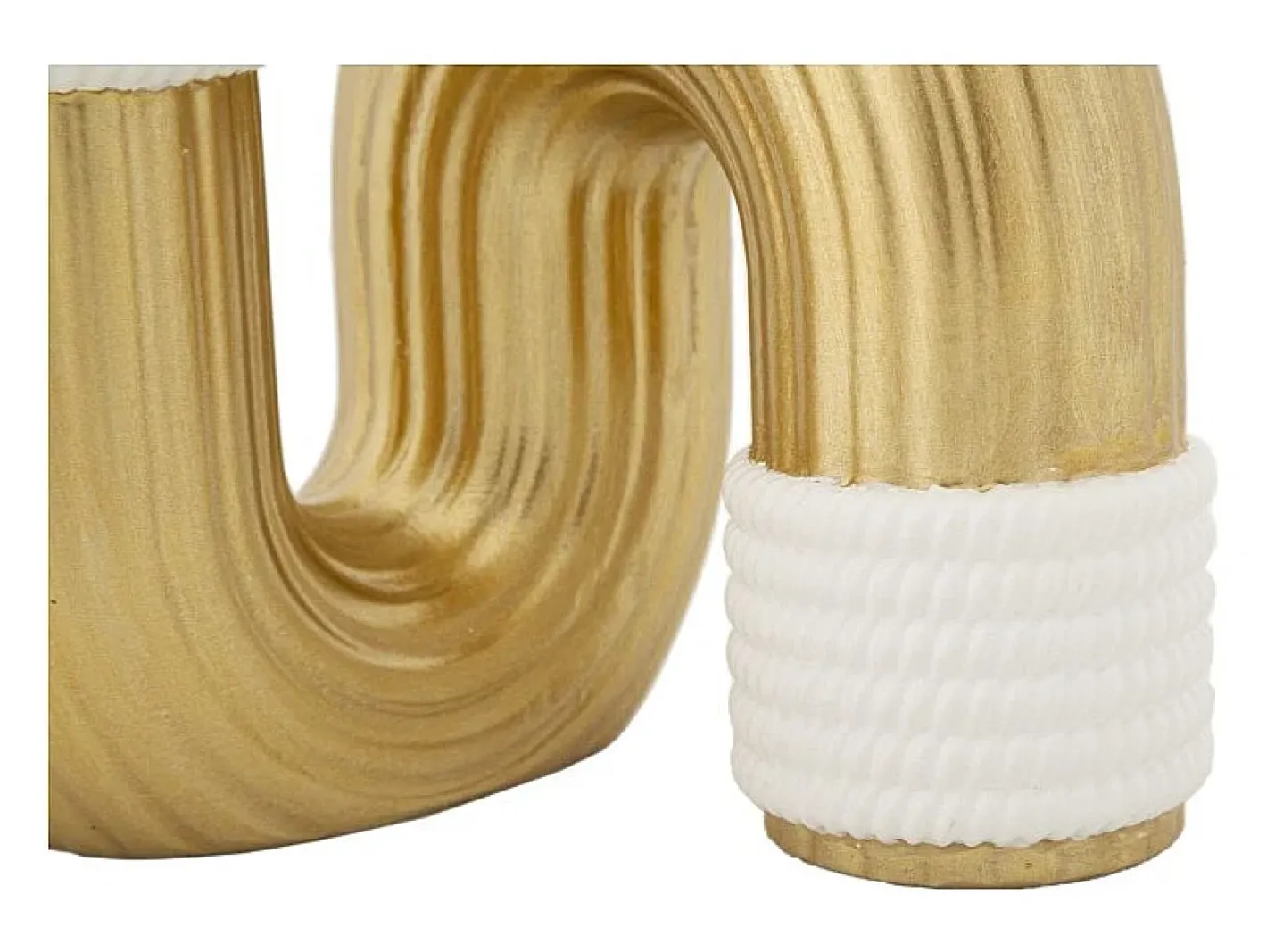 Jarrón de resina dorada 10,5x10,5x12,7 cm Dorado Best