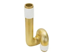 Jarrón de resina dorada 15,3x13x30,5 cm Dorado Online