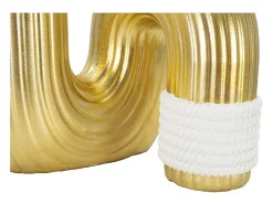 Jarrón de resina dorada 15,3x13x30,5 cm Dorado Online