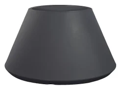 Jarrón-Jarrón de resina para plantas de interior y exterior diseño redondo cónico d.60x35h Stromboli Antracita Gris