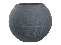 Jarrón de resina para plantas de interior y exterior, diseño esfera redonda d.40x33h Botticelli Gris