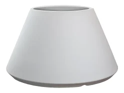 Jarrón de resina para plantas interior/exterior diseño redondo cónico d.60x35h Stromboli Blanco Clearance